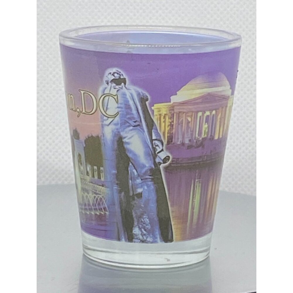 Washington DC Souvenir Shot Glass Monuments Washington Lincoln US Capital Wrap